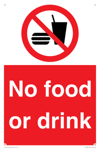 No food or drink